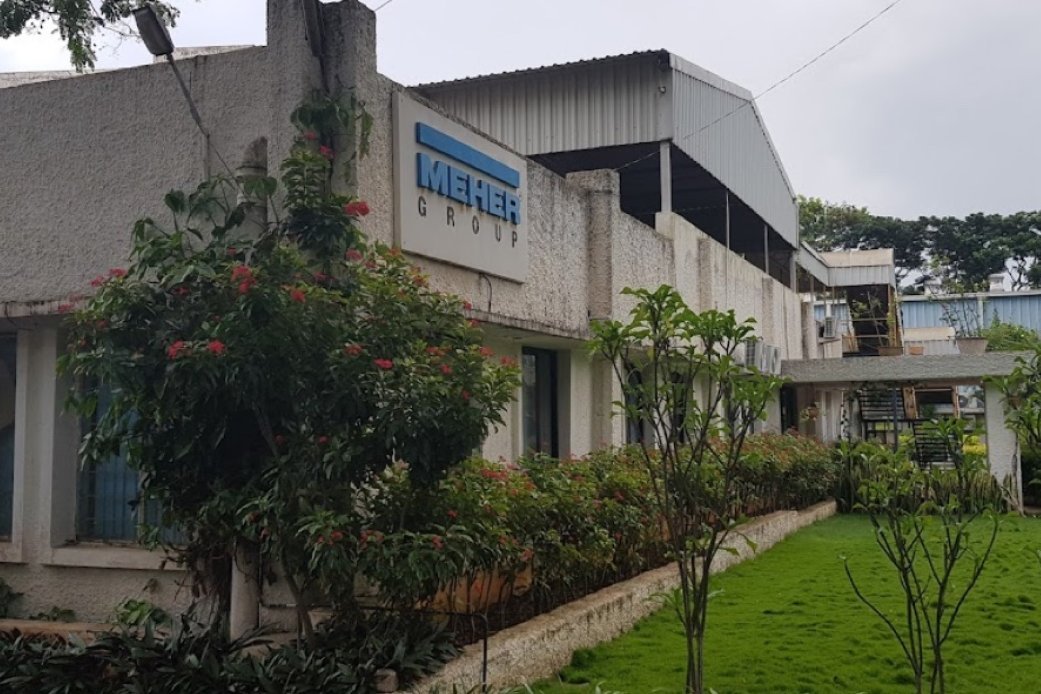 Meher Group location in India – company building with front garden and greenery